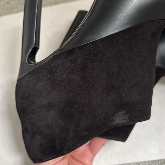 Jimmy Choo Black Leather and Suede Diad Ankle Boots Size 38.5 - Picture 15 of 15